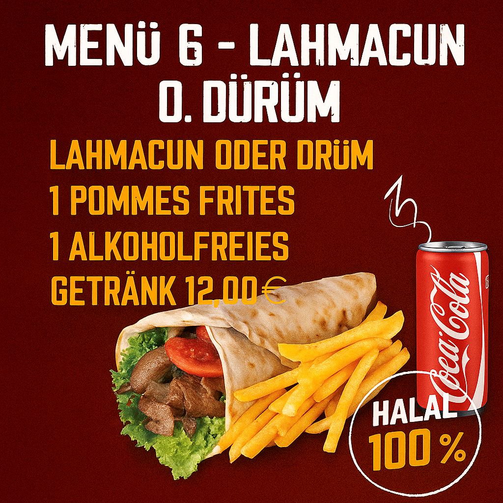 Menü 6 - Lahmacun O. Dürüm